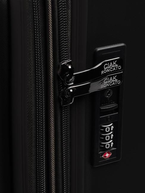 REFLEX Erweiterbarer mittelgroßer Trolley Schwarz - Harte Trolleys