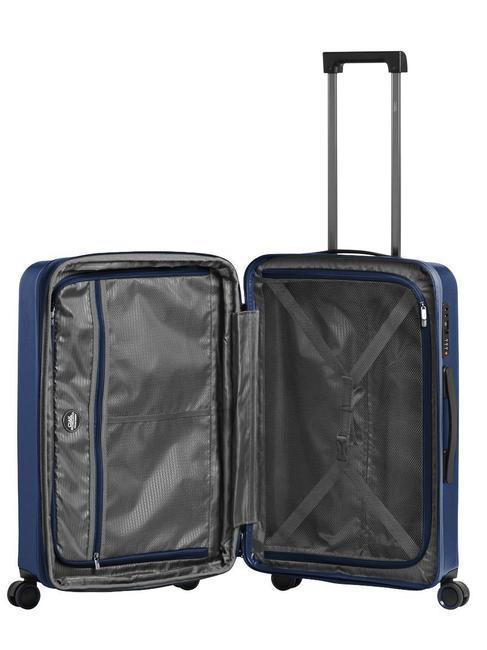 REFLEX Erweiterbarer mittelgro&szlig;er Trolley Meerblau - Harte Trolleys