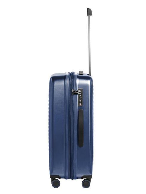 REFLEX Erweiterbarer mittelgro&szlig;er Trolley Meerblau - Harte Trolleys