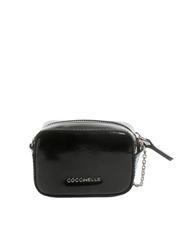 COCCINELLE BEAT SHINY CALF Tasche aus mikrogeb&uuml;rstetem Leder Schwarz - Damentaschen - 2