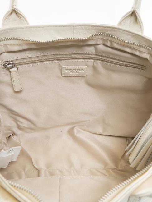 FLORA Handshopper mit Schultergurt Weißes Elfenbein - Damentaschen