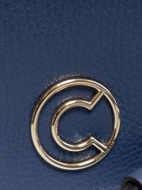 LEILANI Lederhandtasche mit Schultergurt Blaubeere - Damentaschen