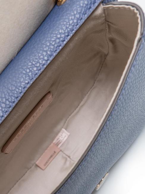 LEILANI Lederhandtasche mit Schultergurt Blaubeere - Damentaschen