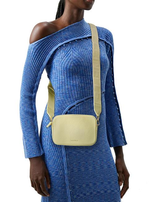 TEBE Schultertasche aus strukturiertem Leder Kalkwäsche - Damentaschen