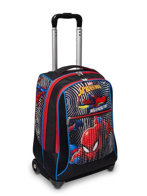 THE GREATEST HERO Trolley-Rucksack mit 2 Rädern Schwarz - Rucksäcke mit Trolleyfunktion