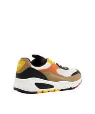 ARMANI EXCHANGE Sneaker running in tessuto tecnico Turnschuhe Holz+Schwarz+Orange - Herrenschuhe - 4