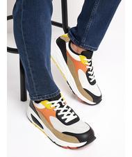 ARMANI EXCHANGE Sneaker running in tessuto tecnico Turnschuhe Holz+Schwarz+Orange - Herrenschuhe - 6