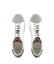 ARMANI EXCHANGE A|X Ledersneaker op.weiß+marine+bordea - Herrenschuhe - 4