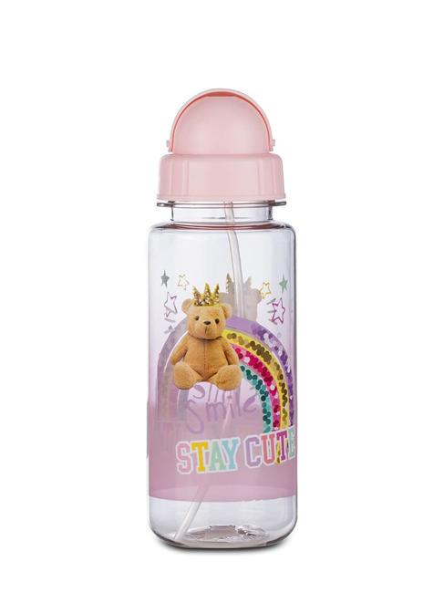 BEAR Trinkflasche mit Strohhalmverschluss 414 ml Rosa - Thermosflaschen