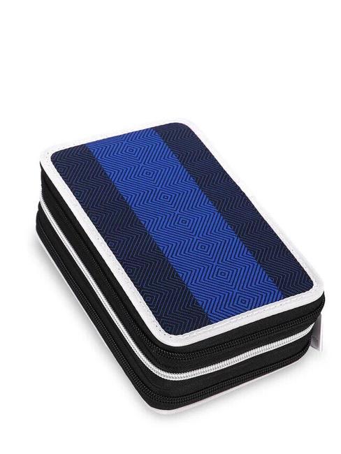 1907 Federmäppchen mit 3 Reißverschlüssen und Schulset Schwarz - Etuis und Zubehör