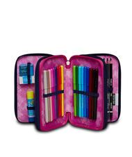 SEVEN CLOUDY SHAPES Federmäppchen mit 3 Reißverschlüssen und Schulset - Etuis und Zubehör