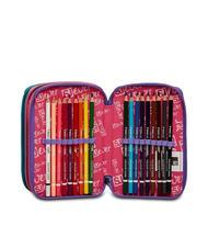 SJGANG EVER RAYLY GIRL Federmäppchen mit 3 Reißverschlüssen und Schulset Sommerrose - Etuis und Zubehör - 5