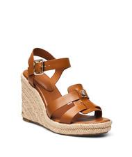 TOMMY HILFIGER TH Hohe Espadrilles-Keilsandalen aus Leder - Damenschuhe