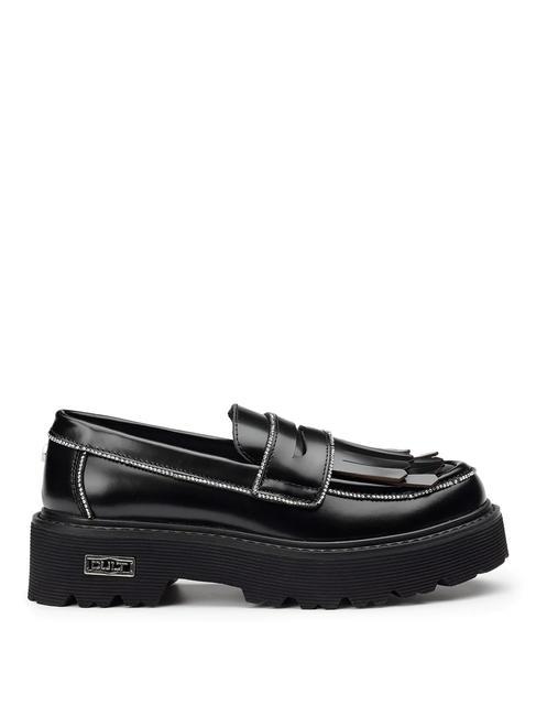 SLASH 3904 Loafer mit Quaste und Strasssteinen Schwarz - Damenschuhe