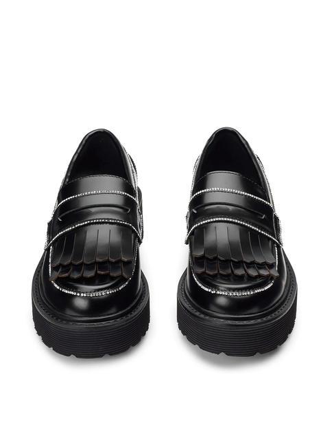 SLASH 3904 Loafer mit Quaste und Strasssteinen Schwarz - Damenschuhe