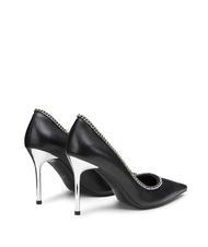 CULT QUEEN 3878 Lederpumps mit Kette Schwarz - Damenschuhe - 4