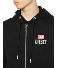 DIESEL S-GIRK Sweatshirt mit durchgehendem Reißverschluss und Kapuze Schwarz - Sweatshirts Herren - 3