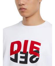 DIESEL S-GIRK Sweatshirt aus Baumwolle mit Rundhalsausschnitt Weiß - Sweatshirts Herren - 3