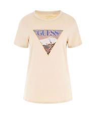 GUESS FUJI EASY  Baumwoll t-shirt ruhiger Sand multi - T-Shirts und Tops für Damen - 3