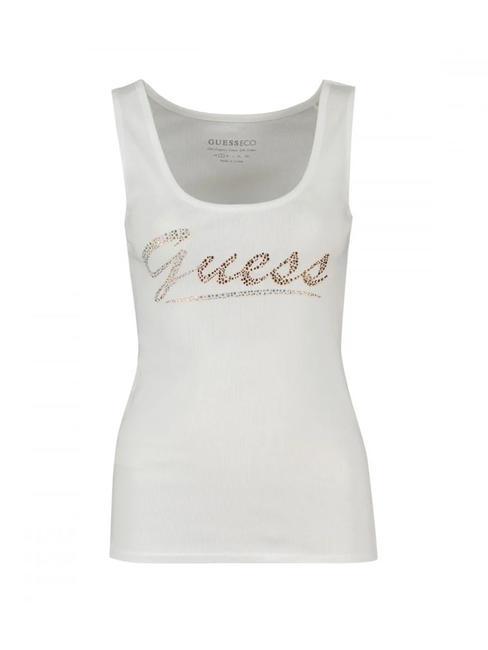 LOGO GLITTER Tanktop aus Baumwolle purwei&szlig; - T-Shirts und Tops f&uuml;r Damen