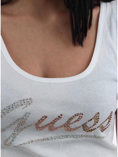LOGO GLITTER Tanktop aus Baumwolle purwei&szlig; - T-Shirts und Tops f&uuml;r Damen