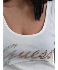 GUESS LOGO GLITTER Tanktop aus Baumwolle purwei&szlig; - T-Shirts und Tops f&uuml;r Damen - 4