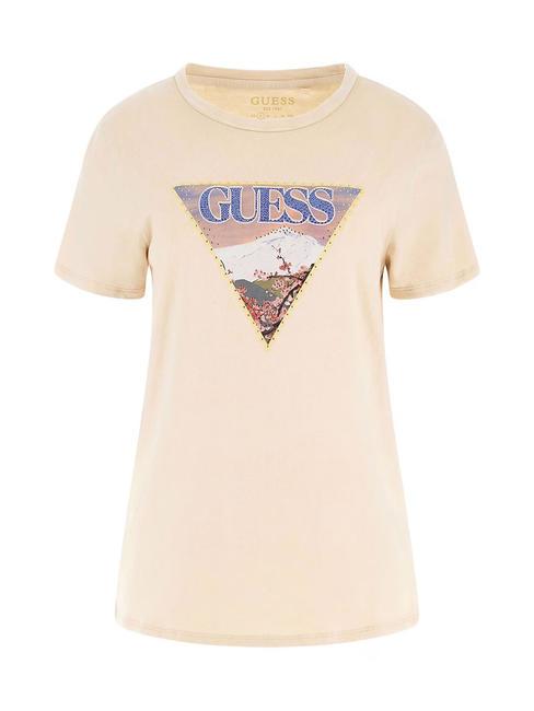 FUJI EASY  Baumwoll t-shirt ruhiger Sand multi - T-Shirts und Tops für Damen