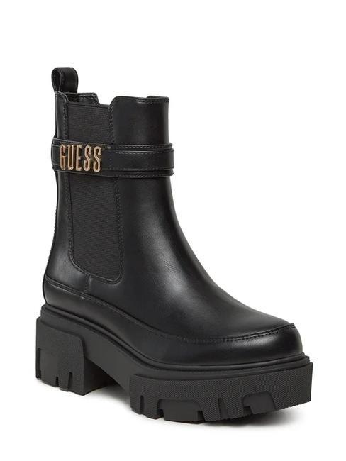 YELMA Stiefeletten mit metallischem Logo SCHWARZ - Damenschuhe
