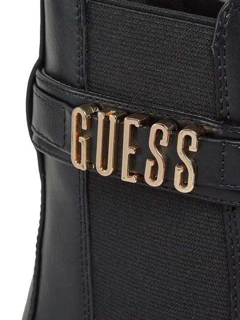 YELMA Stiefeletten mit metallischem Logo SCHWARZ - Damenschuhe