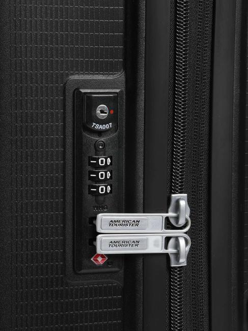 AEROSTEP Erweiterbarer mittelgro&szlig;er Trolley SCHWARZ - Harte Trolleys