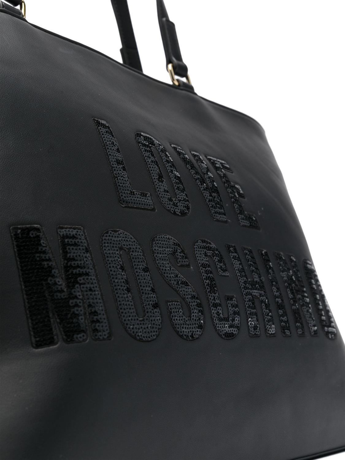 Love Moschino Sparkling Schulter-Shopper-Tasche Schwarz 