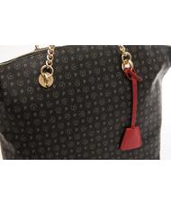 POLLINI Heritage Classic Umhängetasche, austauschbare Tragegriffe schwarzer Lack - Damentaschen - 4