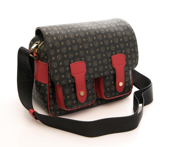 HERITAGE CLASSIC Kuriertasche mit Schultergurt schwarzer Lack - Damentaschen