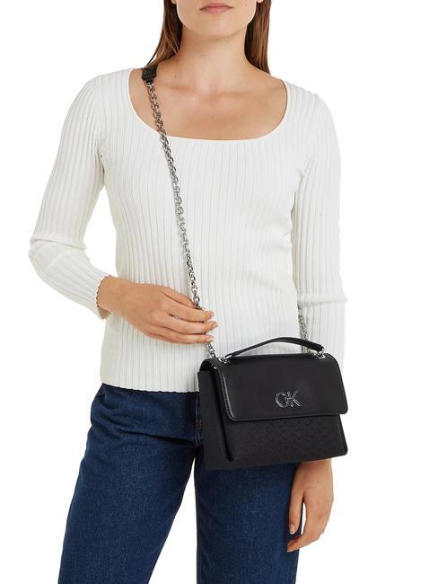 RE-LOCK Convertible Schulter-/Umhängetasche schwarz und schwarz - Damentaschen