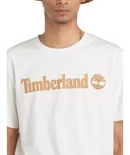 TIMBERLAND KENNEBEC RIVER LINEAR LOGO Baumwoll t-shirt vintage weiß - Herren-T-Shirts - 3
