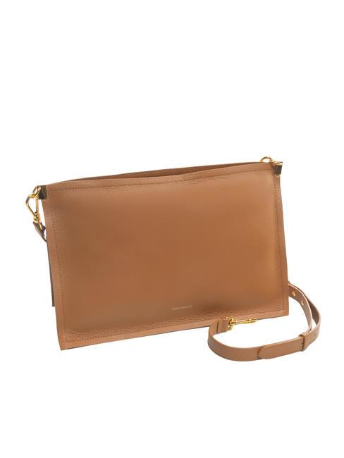 SNIP Umh&auml;ngetasche aus geh&auml;mmertem Leder Cuir/Noir - Damentaschen