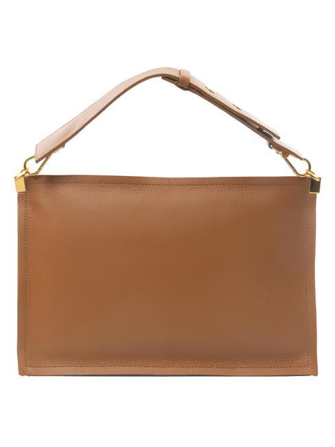 SNIP Umh&auml;ngetasche aus geh&auml;mmertem Leder Cuir/Noir - Damentaschen