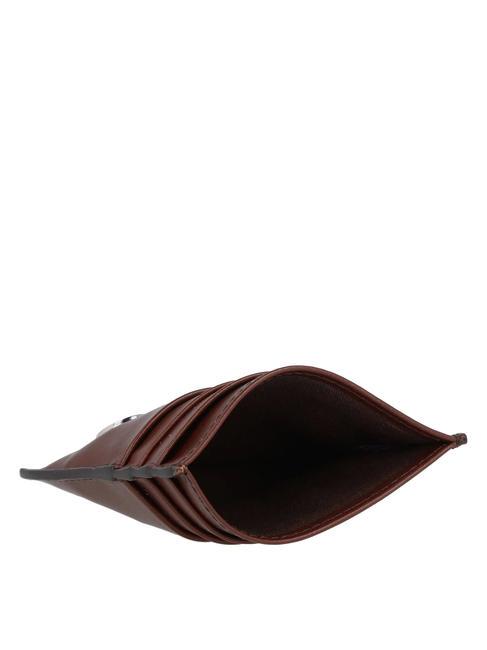 BIAGIO  Kartenhalter aus Leder Braun 14/Ruthenium Palladium - Brieftaschen Herren