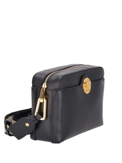 LIYA SIGNATURE Umh&auml;ngetasche aus Leder Schwarz - Damentaschen