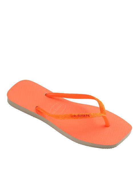 SQUARE GLITTER NEON Flip-Flops beige / orange - Damenschuhe