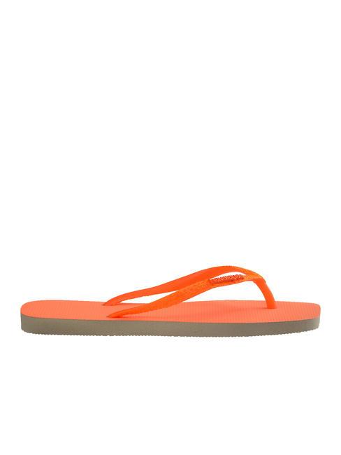 SQUARE GLITTER NEON Flip-Flops beige / orange - Damenschuhe