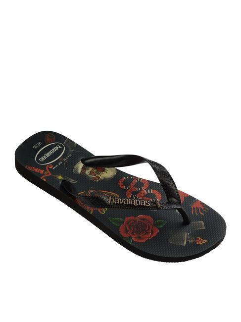 TOP TRIBO Flip Flops Schwarz Schwarz - Herrenschuhe