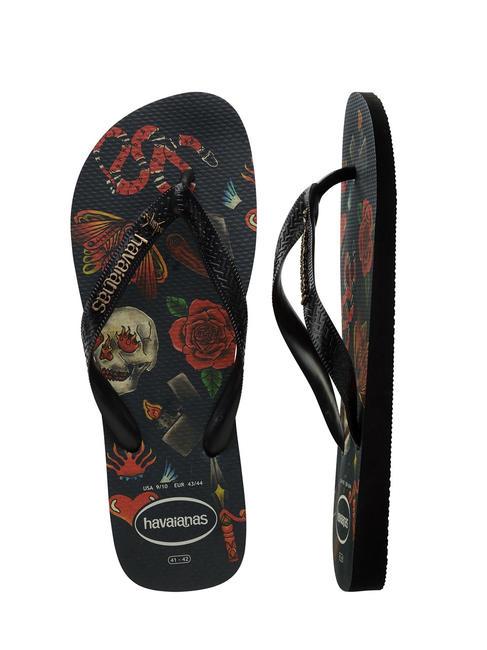 TOP TRIBO Flip Flops Schwarz Schwarz - Herrenschuhe
