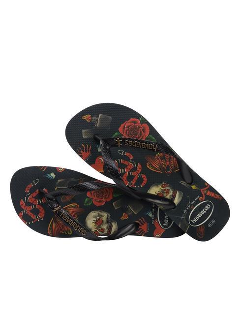 TOP TRIBO Flip Flops Schwarz Schwarz - Herrenschuhe