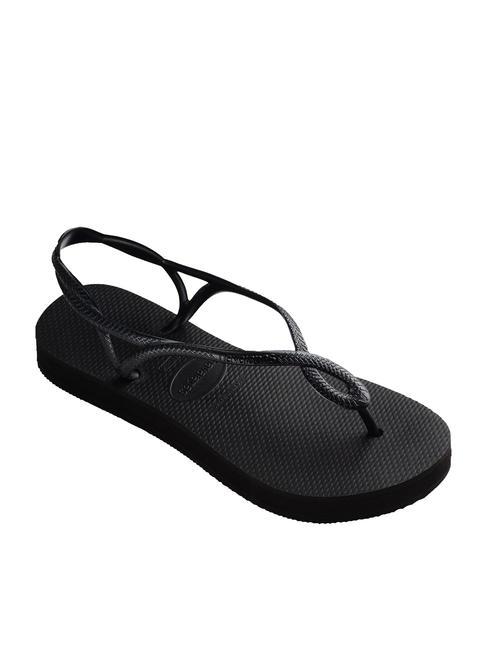 LUNA FLATFORM Flache Flip-Flop-Sandale SCHWARZ - Damenschuhe
