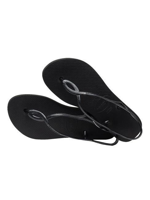 LUNA FLATFORM Flache Flip-Flop-Sandale SCHWARZ - Damenschuhe