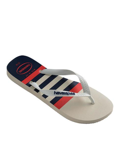 Infradito TOP NAUTISCH weiß/weiß/marineblau - Herrenschuhe