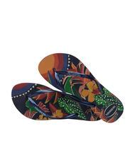 HAVAIANAS  SLIM TROPICAL Flip-Flops MARINEBLAU / BLAU / MARINEBLAU - Damenschuhe - 6