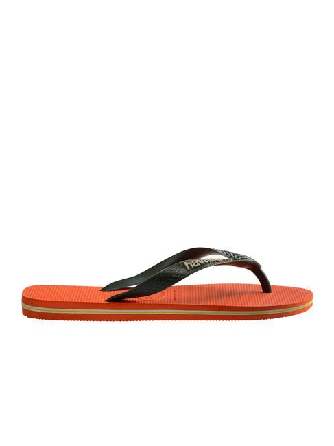 BRASIL LOGO Flip-Flops für Herren Sonnenuntergangsorange - Schuhe Unisex