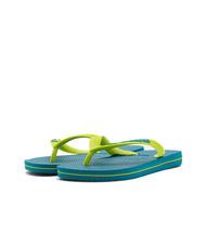 HAVAIANAS BRASIL LOGO Flip-Flops für Herren Amazonitblau - Schuhe Unisex - 4